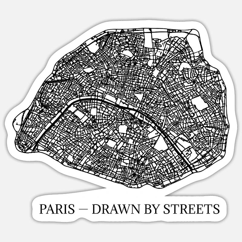Paris - Sticker size S (10 x 10 cm) - white matte