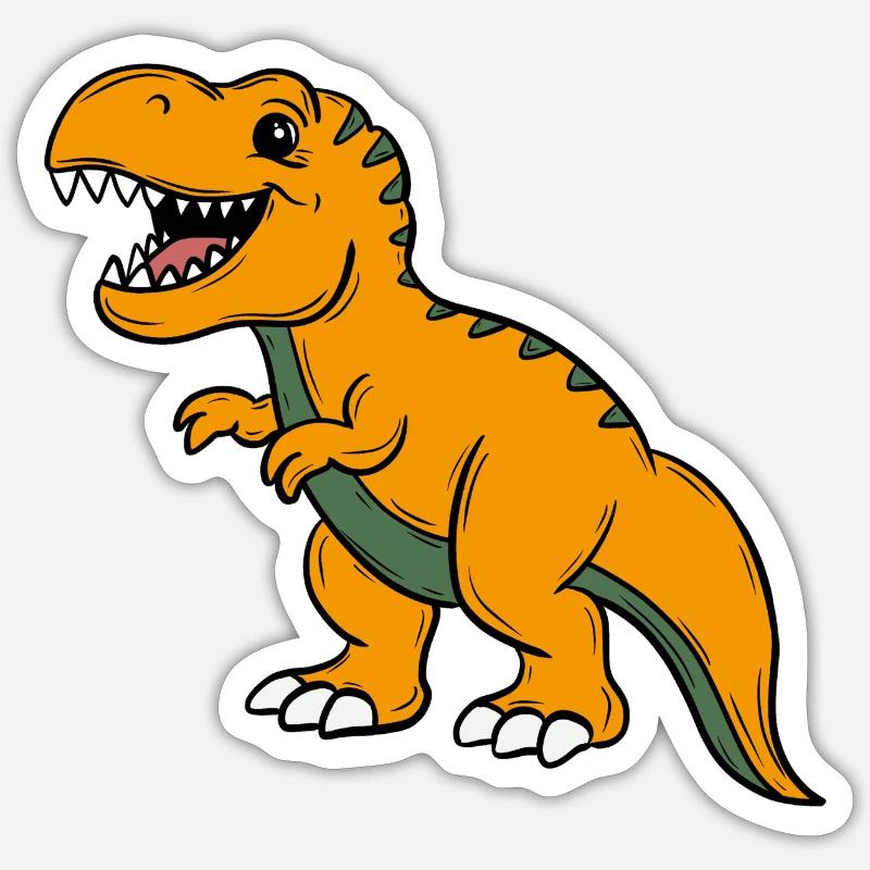 Dino - Sticker size S (10 x 10 cm) - white matte