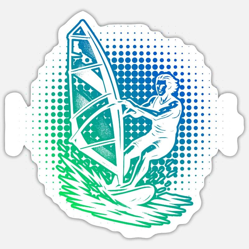 Compact windsurfing design for windsurfing Sticker size S (10 x 10 cm)