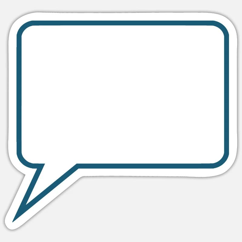 Sprechblase_Comic_blau2 - Sticker size S (10 x 10 cm) - white matte