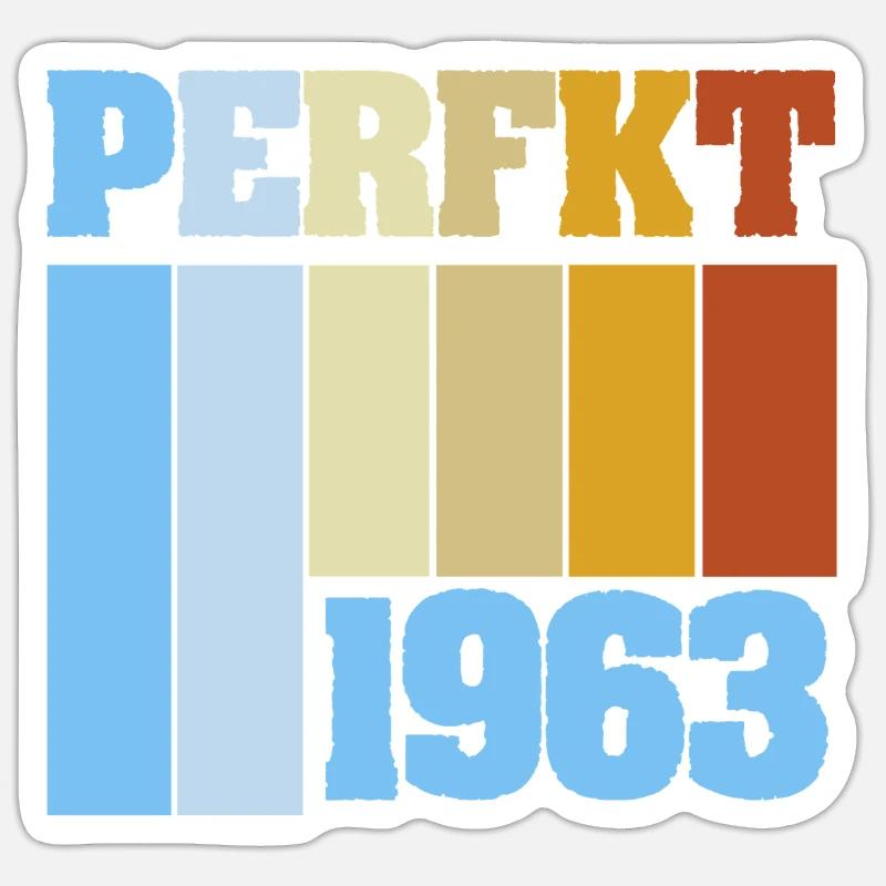 Unique 1963 - Sticker size S (10 x 10 cm) - white matte