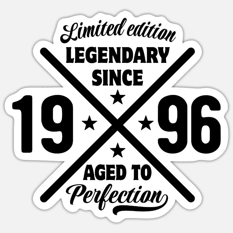 Édition limitée 1996 | Cadeau d’anniversaire - Sticker taille S (10 x 10 cm) - blanc mat