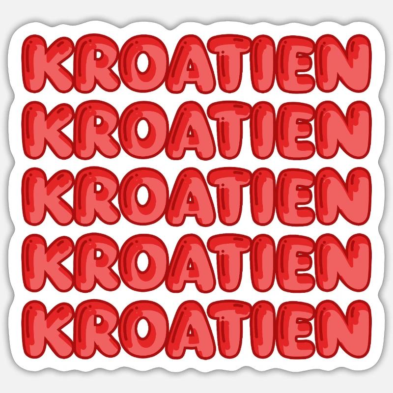 Gift for Croatia - Sticker size S (10 x 10 cm) - white matte