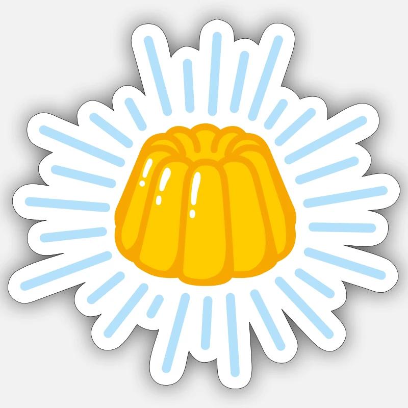 pudding - Sticker taille S (10 x 10 cm) - blanc mat