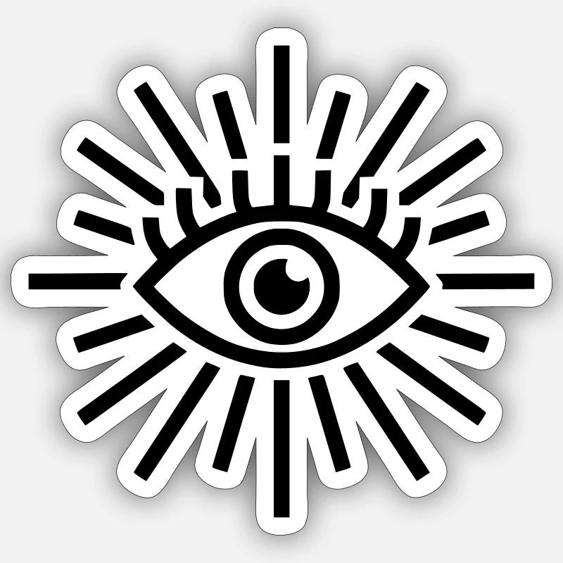 All-Seeing Eye Shine Sticker size S (10 x 10 cm)