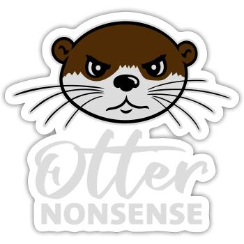 Otter Nonsense Lustig Wortspiel Otter Liebe Spruch - Sticker Größe S (10 x 10 cm) - Mattweiß - Vorne