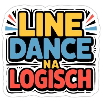Line Dance Logical - Sticker size S (10 x 10 cm) - white matte - Front