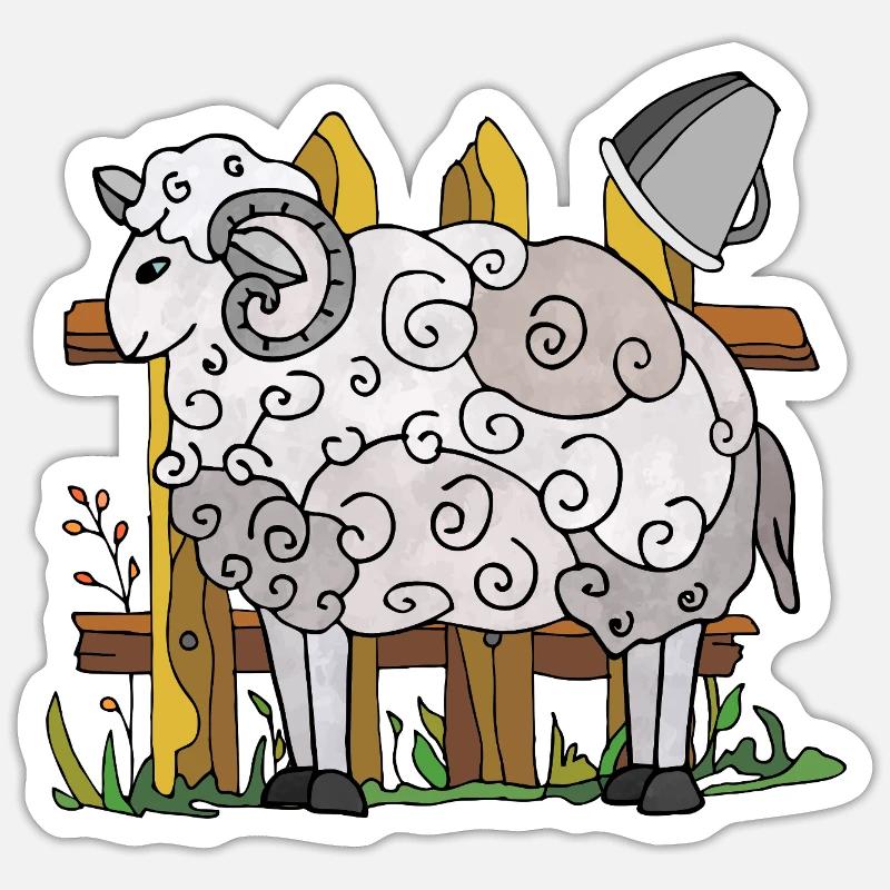 Aries - Sticker size S (10 x 10 cm) - white matte