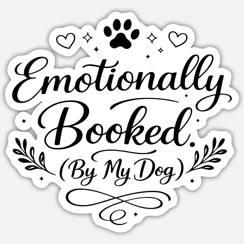 Emotionally booked Sticker size S (10 x 10 cm)