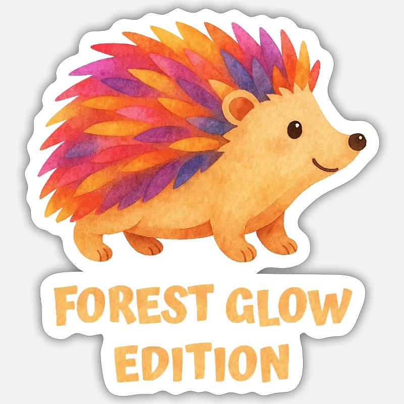 Bunter Igel Sticker Größe S (10 x 10 cm)