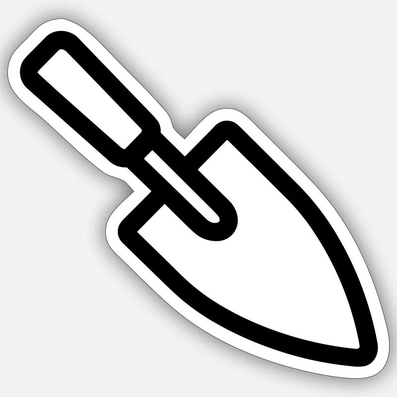 Trowel - Sticker size S (10 x 10 cm) - white matte