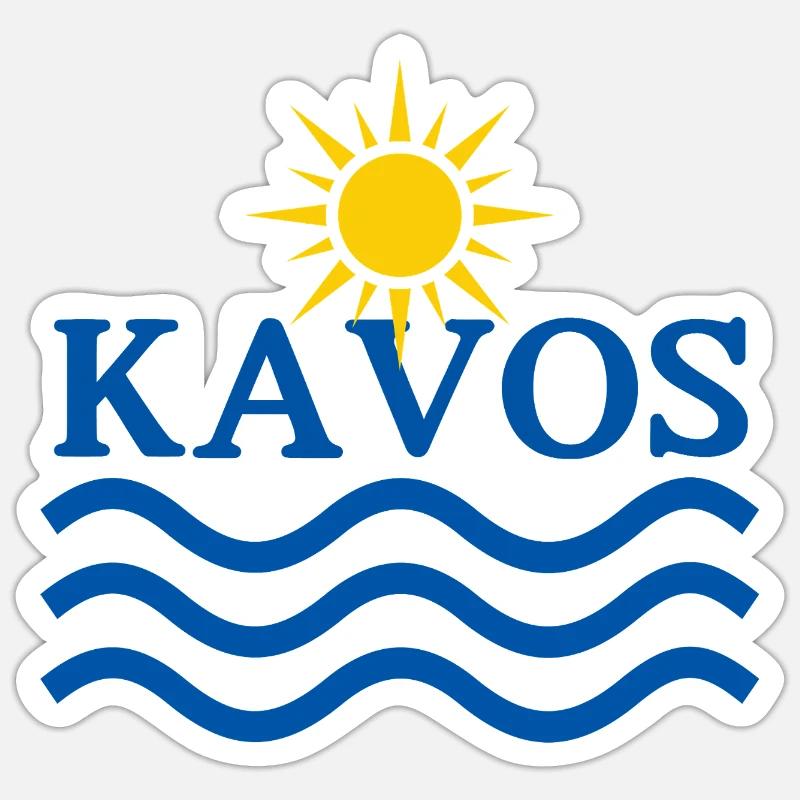 Vagues côtières de KAVOS - Sticker taille S (10 x 10 cm) - blanc mat
