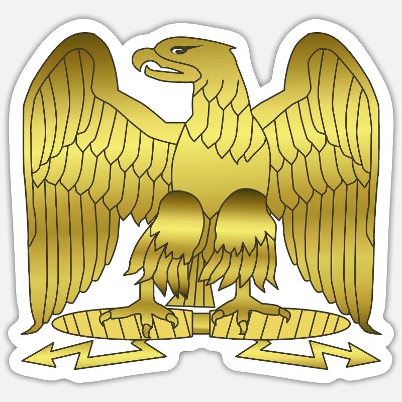 Napoleon Golden Imperial Eagle Crest - Sticker size S (10 x 10 cm) - white matte