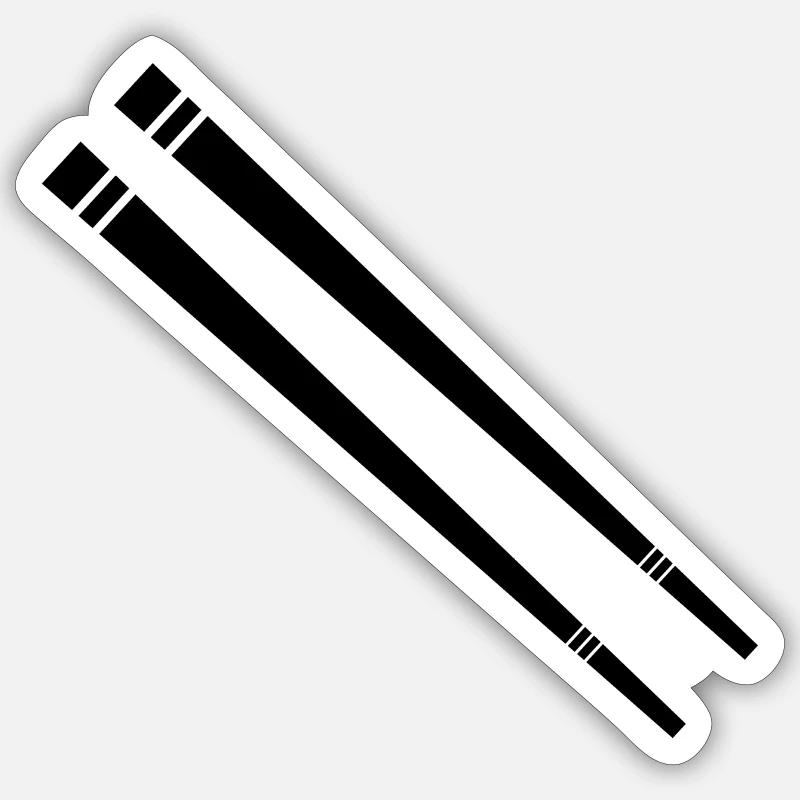 Essstäbchen - Sticker Größe S (10 x 10 cm) - Mattweiß
