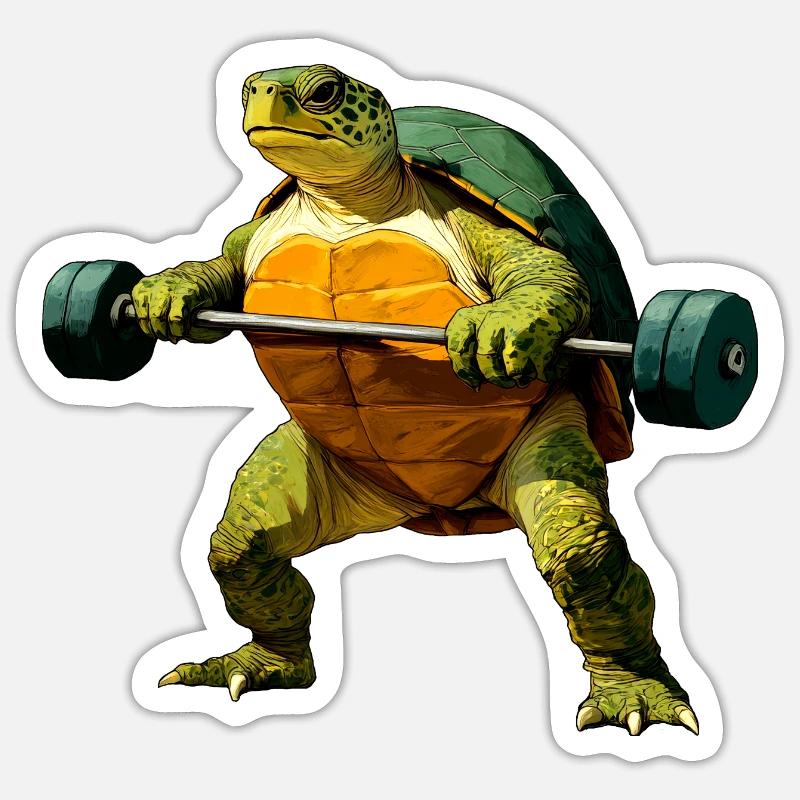 Turtle Trainer Sticker size S (10 x 10 cm)