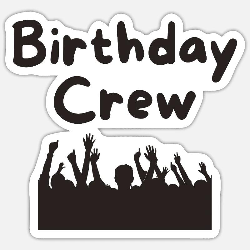Équipe d’anniversaire Sticker taille S (10 x 10 cm)