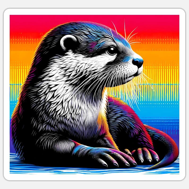 Otter Sticker Größe S (10 x 10 cm)