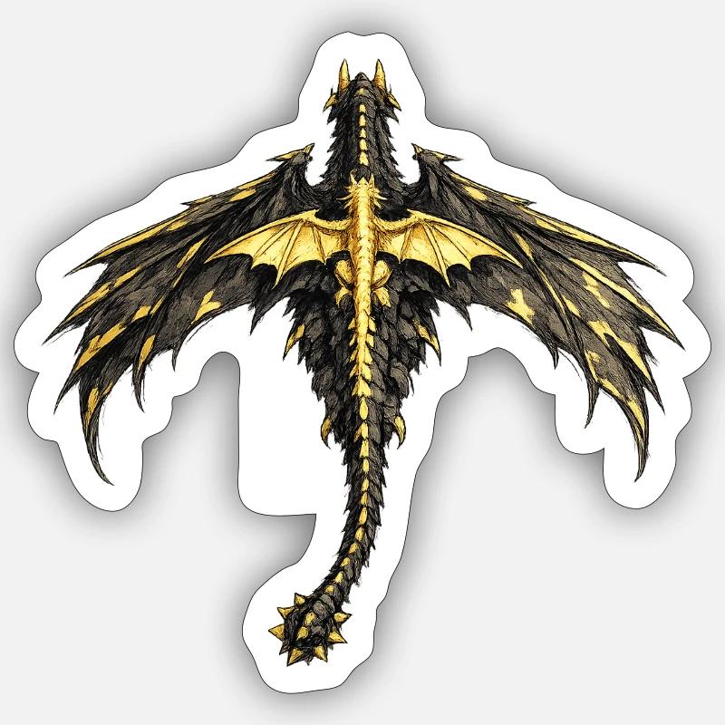 Fourth Wing Dragons - Sticker size S (10 x 10 cm) - white matte