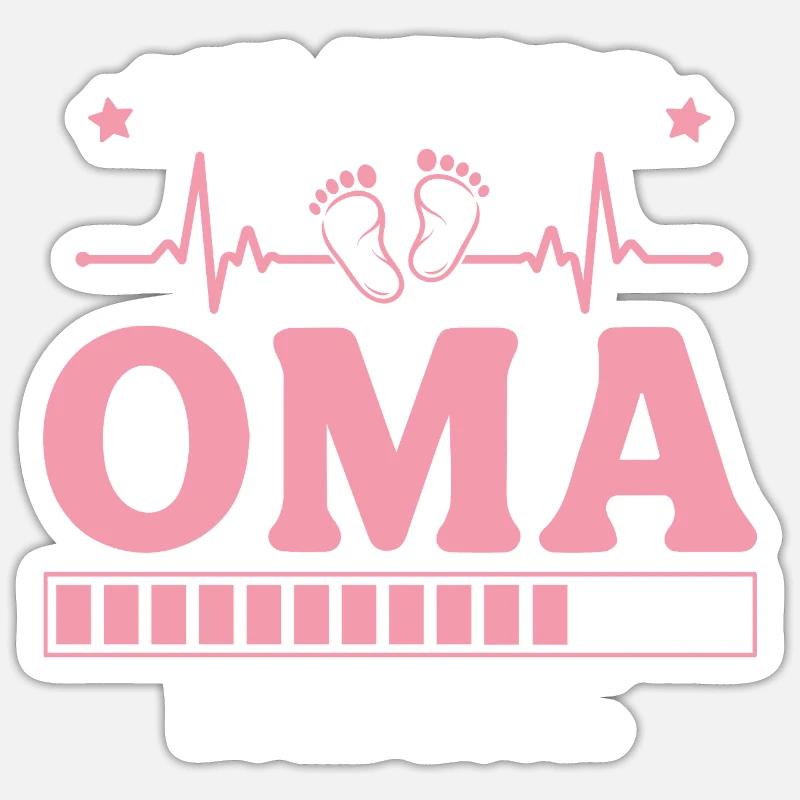 Ich werde Oma 2027 – Werdende Großmutter - Sticker Größe S (10 x 10 cm) - Mattweiß