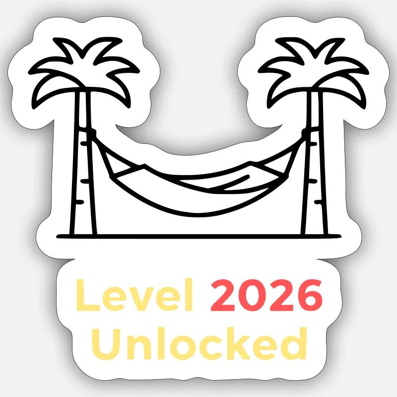 Level 2026 Unlocked Completion - Sticker size S (10 x 10 cm) - white matte