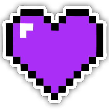 Pixel Herz 8-Bit Gesundheit - Sticker Größe S (10 x 10 cm) - Mattweiß - Vorne