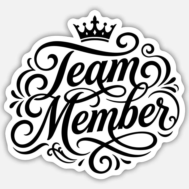 Team Member - Sticker size S (10 x 10 cm) - white matte