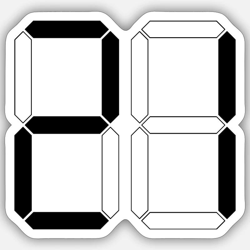 NUMÉRO 21 Vingt-et-Un Dons Numérique - Sticker taille S (10 x 10 cm) - blanc mat