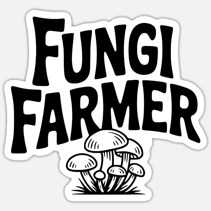 Fungi Farmer - Sticker size S (10 x 10 cm) - white matte