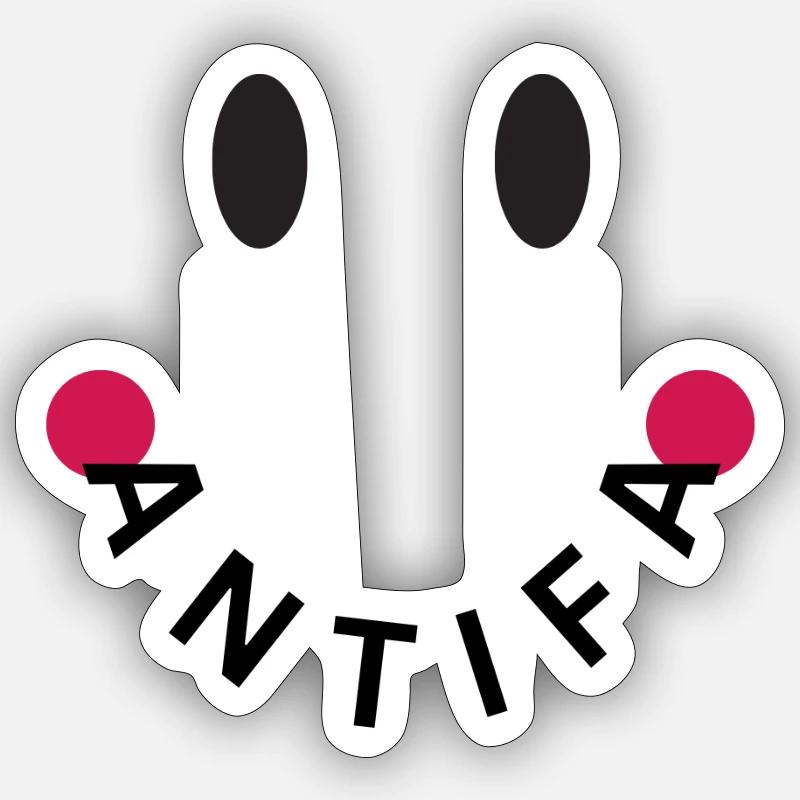 Friendly Antifa Original - Sticker size S (10 x 10 cm) - white matte