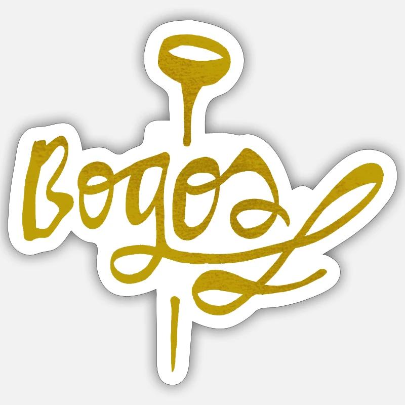 Bogos - Sticker taille S (10 x 10 cm) - blanc mat