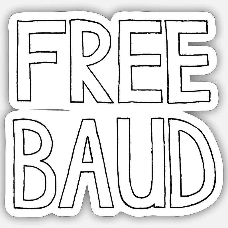 FREE BAUD - Sticker size S (10 x 10 cm) - white matte