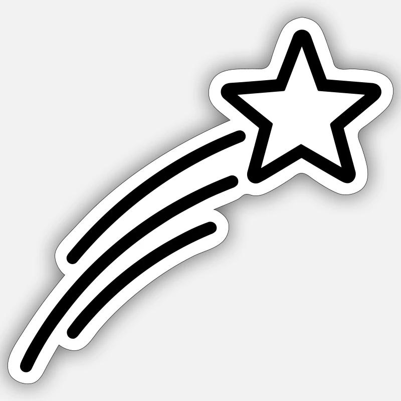 shooting star - Sticker size S (10 x 10 cm) - white matte