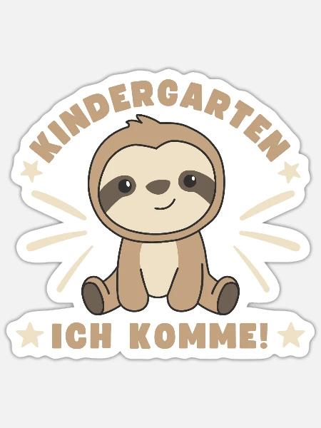 Kindergarten Ich Komme Kindergartenkind - Sticker Größe S (10 x 10 cm) - Mattweiß