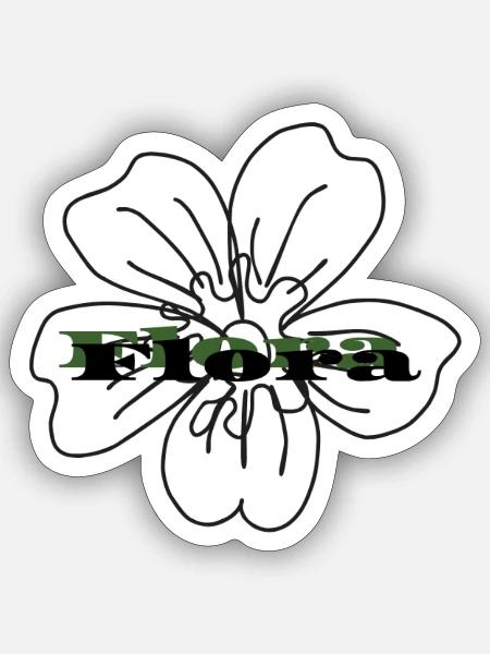 Money Flower – Geld wächst nicht auf Bäumen Design - Sticker Größe S (10 x 10 cm) - Mattweiß