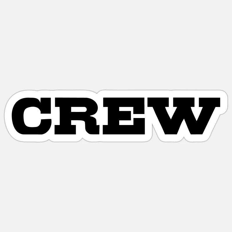 Crew - Sticker size S (10 x 10 cm) - white matte