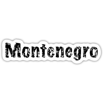 Montenegro - Sticker Größe S (10 x 10 cm) - Mattweiß - Vorne