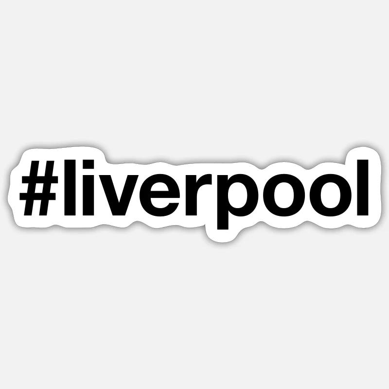 LIVERPOOL Angleterre - Sticker taille S (10 x 10 cm) - blanc mat
