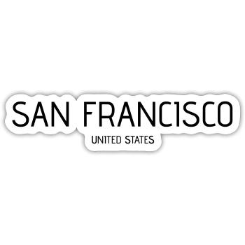 San Francisco - Sticker Größe S (10 x 10 cm) - Mattweiß - Vorne