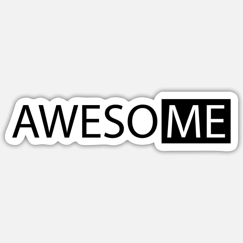 Awesome - Sticker taille S (10 x 10 cm) - blanc mat