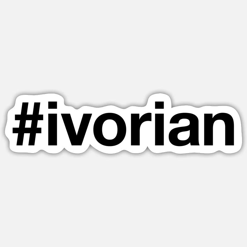 IVORIAN Hashtag Côte d'Ivoire Sticker size S (10 x 10 cm)