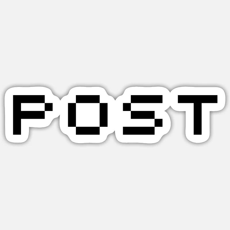 poste - Sticker taille S (10 x 10 cm) - blanc mat