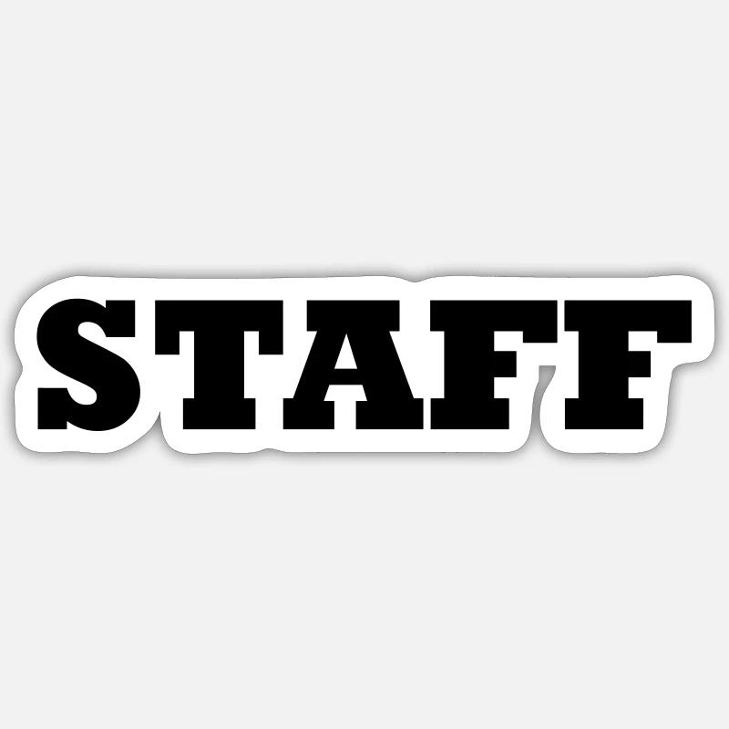 Staff Sticker size S (10 x 10 cm)