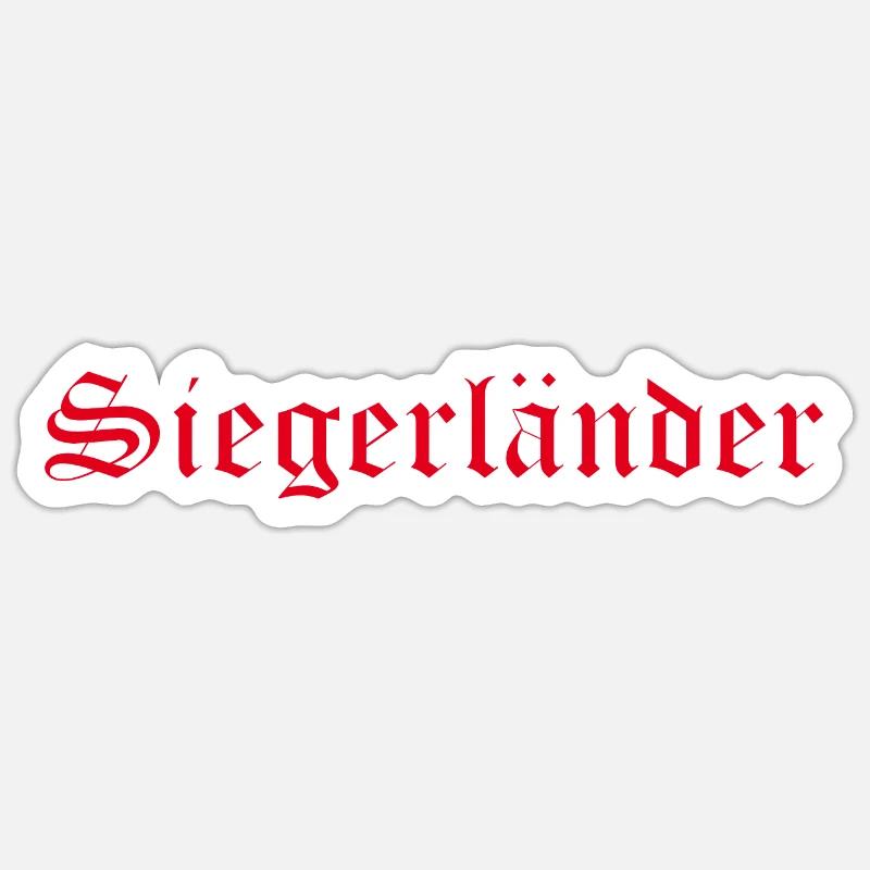 Siegerländer - Sticker taille S (10 x 10 cm) - blanc mat