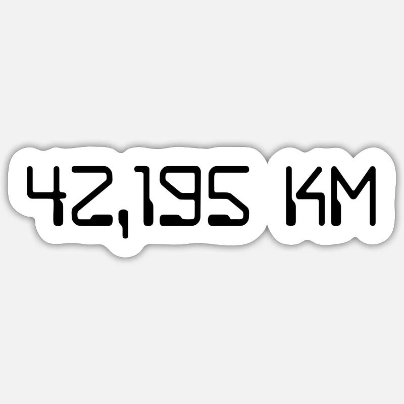 Marathon - Sticker Größe S (10 x 10 cm) - Mattweiß