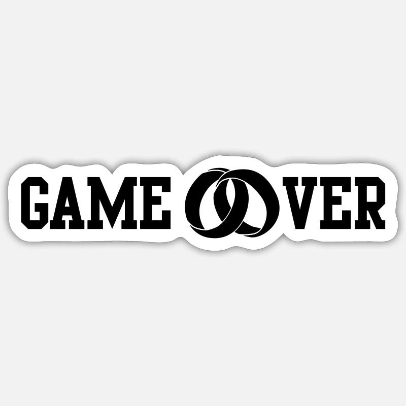 game over Sticker size S (10 x 10 cm)