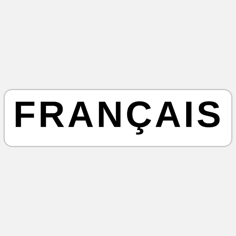 Französisch - Sticker Größe S (10 x 10 cm) - Mattweiß