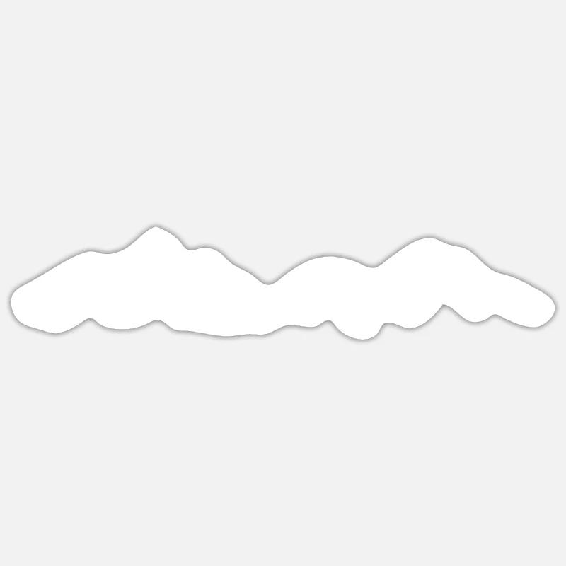 Berge mit Schnee - Sticker Größe S (10 x 10 cm) - Mattweiß