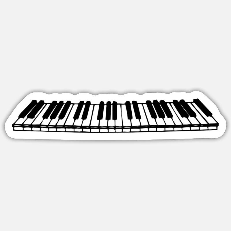 clavier - Sticker taille S (10 x 10 cm) - blanc mat