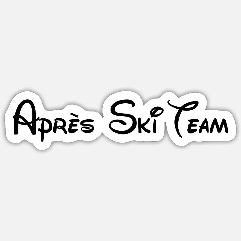 Apres Ski Team ( Après Ski ) - Sticker Größe S (10 x 10 cm) - Mattweiß