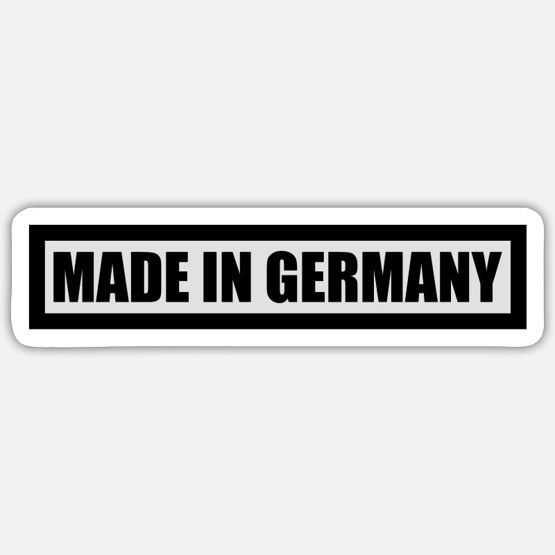 Made in Germany - Sticker Größe S (10 x 10 cm) - Mattweiß